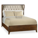 陆柒家居 高端欧式美式实木布艺软包床1.8米双人床 品牌定制家具