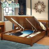 聚林氏木业真皮软靠大床1.8米储物高箱床新中式双人床家具9810