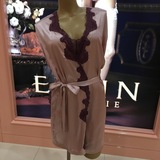 EBLIN正品代购牛奶丝拼接刺绣蕾丝睡袍ECGN549R03 GN549R03