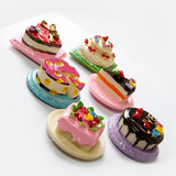 韩国仿真立体蛋糕树脂冰箱贴 创意磁铁磁贴吸铁石儿童早教磁力贴