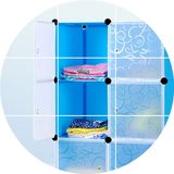 麦田 简易衣柜组装树脂魔片衣橱拆装塑料收纳柜 组装儿童简易衣柜