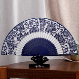 中国风扇子女式杭州古典女扇 日式古风创意折扇二节丝绸绢扇女