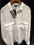 Amor西班牙代购 Massimo Dutti女士新款真丝白色衬衫5171700包邮