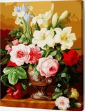 数字油画包邮DIY自助装饰画花卉客厅风景情侣40x50 60x75含芳图