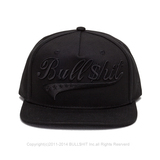 【BULLSHIT】原创街头潮流刺绣LOGO棒球帽平沿帽 SNAPBACK黑白色