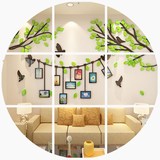 创意照片3D亚克力立体墙贴客厅餐厅沙发电视背景树木贴画墙壁装饰
