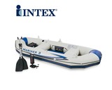 INTEX加厚三人充气船冲锋舟橡皮艇皮划艇3/4/5人船钓鱼船