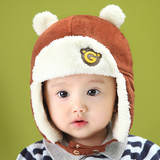 婴儿帽子男女童韩国秋冬款 儿童宝宝护耳雷锋帽加绒保暖帽包邮