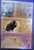 收藏 外国钱币 北极三联体 3连体纪念钞 1,5,9 美元塑料钞特价