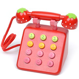 红色粉色电话机 早教仿真娃娃家儿童玩具宝宝女孩礼物2-3-4-5-6岁