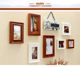 7框 欧式照片墙相框墙实木客厅相片墙创意组合相册墙时尚画框挂墙