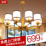 新中式吊灯铁艺 现代大气仿古灯饰餐厅酒店工程复古客厅包间灯具