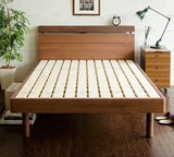 日式现代简约橡木全实木床家具 北欧实木1.8橡木床1.5床1.2框架床