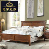 艺墅名流 美式乡村床 实木双人床 美式家具 全实木床现代简约婚床