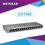 16口千兆交换机 简单网管 支持QoS/VLAN NETGEAR/美国网件 GS116E