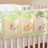 宝宝床包奶瓶袋尿布挂袋收纳袋子杂物袋优睡儿多功能婴儿床头挂袋