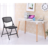 单人椅子折叠会议椅家用电脑休闲座椅简易办公室便携式靠背椅餐椅