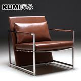 库米现代简约沙发椅子单人客厅卧室小户型时尚接待休闲椅Y1011B