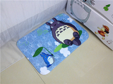 和风龙猫图案防滑珊瑚绒印花地毯儿童卡通地垫卧室门垫脚垫2卫浴