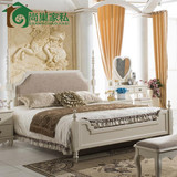 美式乡村韩式实木床白色储物床软靠公主床1.5米1.8米双人床结婚床