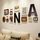 柒格子 美式复古实木照片墙创意字母加厚相框客咖啡厅大GZSM033Z