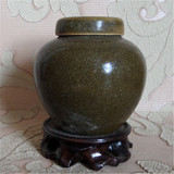 古董瓷器 晚清哥窑 窑变紫金釉坛子 老罐子 老瓷器古玩古瓷器
