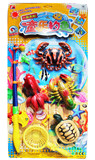 厂家直销磁性钓鱼散装仿真大龙虾螃蟹乌龟金鱼磁力儿童游戏4件套