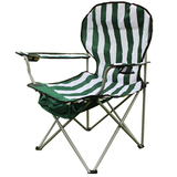 加大沙滩椅折叠椅靠背椅 钓鱼椅露营椅户外椅休闲椅 绿白条户外椅