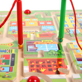 DHA磁性立体城市交通运笔迷宫配磁性白板儿童玩具智力动手