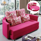 圆形多功能沙发床 折叠布艺床式沙发客厅小户型创意时尚两用shafa