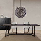 阳光之家特价包邮现代简约烤漆黑橡木餐桌高端定制餐椅办公会议桌
