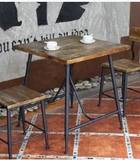 实木铁艺椅子酒吧咖啡桌椅餐椅办公凳子美式做旧loft复古做旧风格