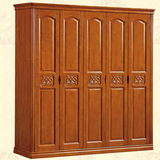 实木衣柜 进口橡木木质 组合 全实木 3\4\5\6 门 2米大储物柜特价
