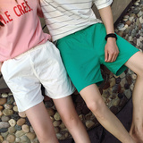 夏季休闲修身短裤潮男装运动裤直筒宽松沙滩裤纯色五分裤大裤衩