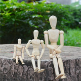 包邮木制关节人偶 人形木偶人 人体模型 木质 大中小 素描绘画