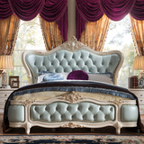 欧式床奢华家具双人床实木床真皮床公主床1.8米结婚床白色简约床