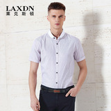 莱克斯顿2016夏季新款男装时尚格仔短袖衬衫男士短袖衬衫62221012