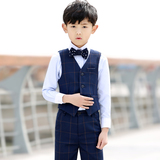 韩国代购夏季花童礼服儿童马甲西装套装演出钢琴演奏服男童礼服