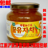 韩国原装进口农协JI蜂蜜柚子茶1000g蜜炼果酱水果茶1kg冲饮 2瓶包