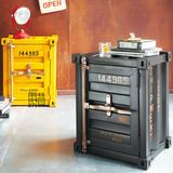 美式乡村复古做旧铁艺集装箱柜子创意个性工业风做旧铁柜储物柜