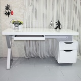 现代简约宜家时尚白色钢琴烤漆电脑桌办公桌书桌台式写字台可定做