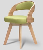 ei简约实木单人沙发椅 时尚休闲皮椅 客厅卧室创意单椅