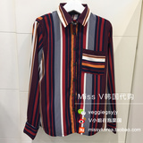 【COIINCOS可恩可】韩国正品专柜代购 16秋竖条纹衬衫B7050