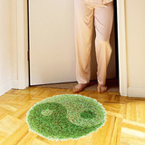 3D立体视觉八卦绿草地面贴纸浴室卧室客厅门口厨房个性创意墙贴画
