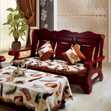 定做实木沙发坐垫四季防滑长三人布艺中式现代简约红木家具沙发垫