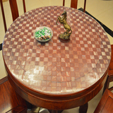 定制圆形桌垫PVC防水透明圆桌餐桌布茶几垫磨砂软玻璃防免洗