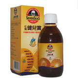 香港代购英国七海健儿宝肝油多种维他命橙汁鳘鱼油250ml补维生素