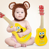 特宝儿 海绵宝宝六弦木吉他 儿童小吉他 3-5-6岁宝宝音乐早教玩具