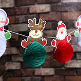 圣诞节雪娃娃 圣诞老人 圣诞小鹿装饰圆球拉条圣诞节装饰布置用品