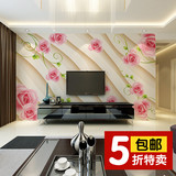 无缝 欧式温馨浪漫玫瑰花卉壁纸 客厅卧室沙发电视背景 墙纸壁画